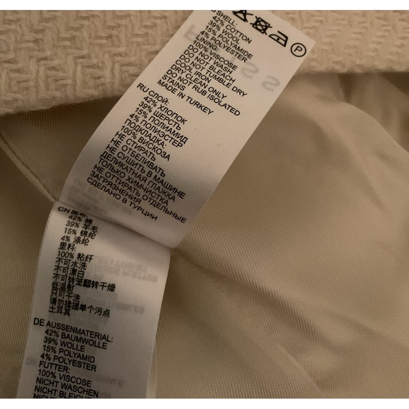 New Reiss Clara short biker jacket 10 ivory nwot - Picture 11 of 11